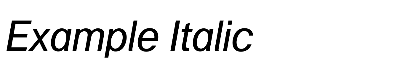 Example Italic